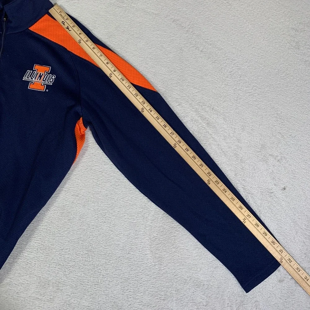 Vintage Illinois Fighting Illini Jacket Mens Small Blue NikeFIT 1/4 Zip Nike 00s